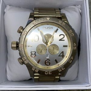 GOLD NIXON MENS WATCH